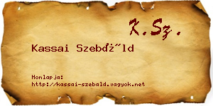 Kassai Szebáld névjegykártya